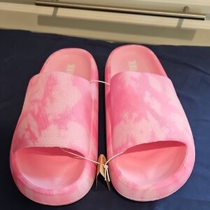 Victorias Secret Pink Tie-Dye Slide Sandals